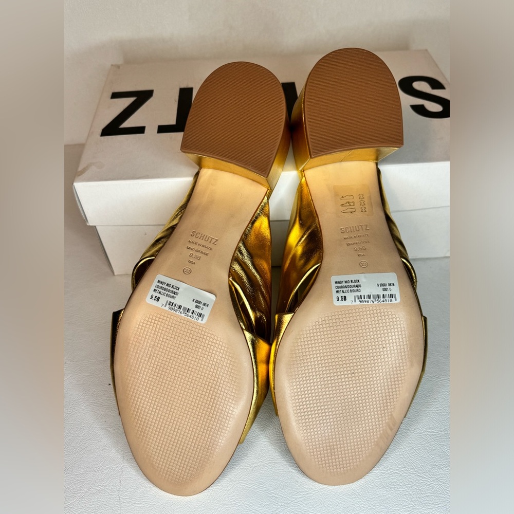SCHUTZ Gold Women's Sandals - Picture 8 of 9